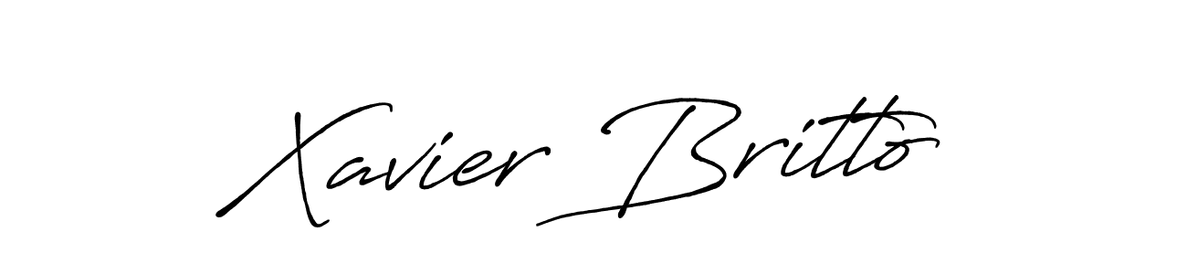 You should practise on your own different ways (Antro_Vectra_Bolder) to write your name (Xavier Britto) in signature. don't let someone else do it for you. Xavier Britto signature style 7 images and pictures png