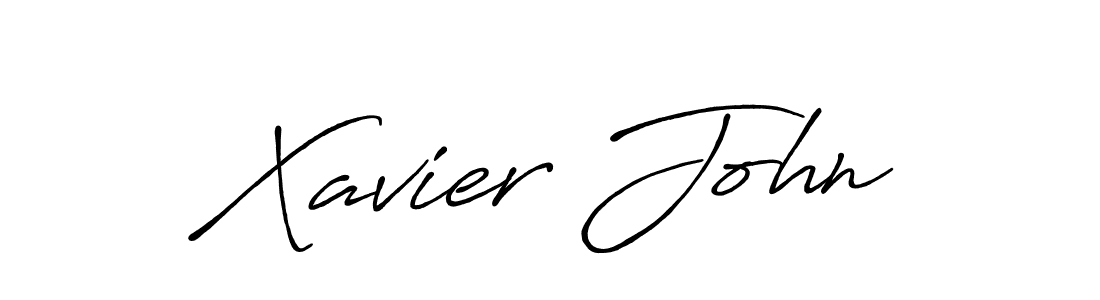 Create a beautiful signature design for name Xavier John. With this signature (Antro_Vectra_Bolder) fonts, you can make a handwritten signature for free. Xavier John signature style 7 images and pictures png