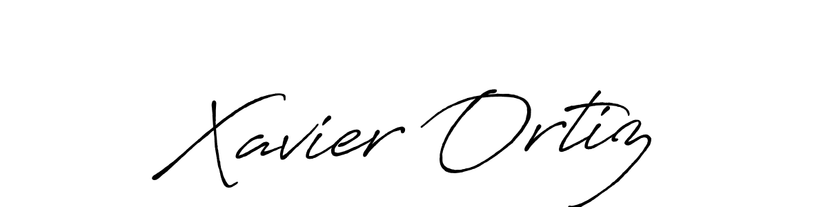 Xavier Ortiz stylish signature style. Best Handwritten Sign (Antro_Vectra_Bolder) for my name. Handwritten Signature Collection Ideas for my name Xavier Ortiz. Xavier Ortiz signature style 7 images and pictures png