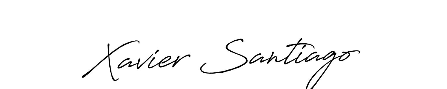 The best way (Antro_Vectra_Bolder) to make a short signature is to pick only two or three words in your name. The name Xavier Santiago include a total of six letters. For converting this name. Xavier Santiago signature style 7 images and pictures png