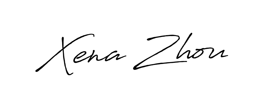 Make a beautiful signature design for name Xena Zhou. With this signature (Antro_Vectra_Bolder) style, you can create a handwritten signature for free. Xena Zhou signature style 7 images and pictures png