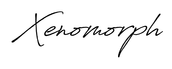 The Antro_Vectra_Bolder handwriting style adds charm and authenticity to name Xenomorph. A wonderful choice for personal thank-you notes. Xenomorph signature style 7 images and pictures png