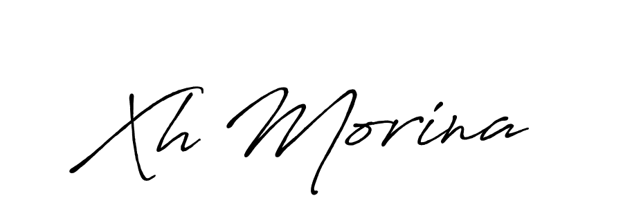 if you are searching for the best signature style for your name Xh Morina. so please give up your signature search. here we have designed multiple signature styles  using Antro_Vectra_Bolder. Xh Morina signature style 7 images and pictures png