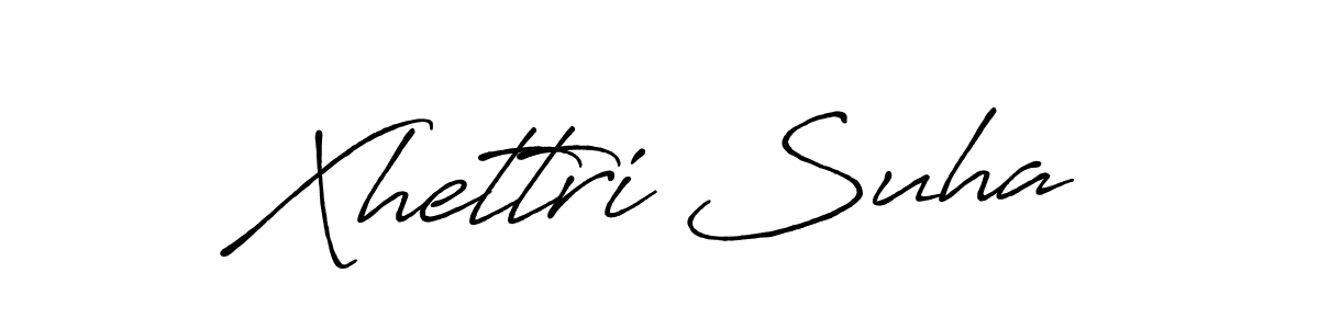 Xhettri Suha stylish signature style. Best Handwritten Sign (Antro_Vectra_Bolder) for my name. Handwritten Signature Collection Ideas for my name Xhettri Suha. Xhettri Suha signature style 7 images and pictures png