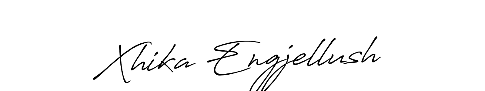 Create a beautiful signature design for name Xhika Engjellush. With this signature (Antro_Vectra_Bolder) fonts, you can make a handwritten signature for free. Xhika Engjellush signature style 7 images and pictures png