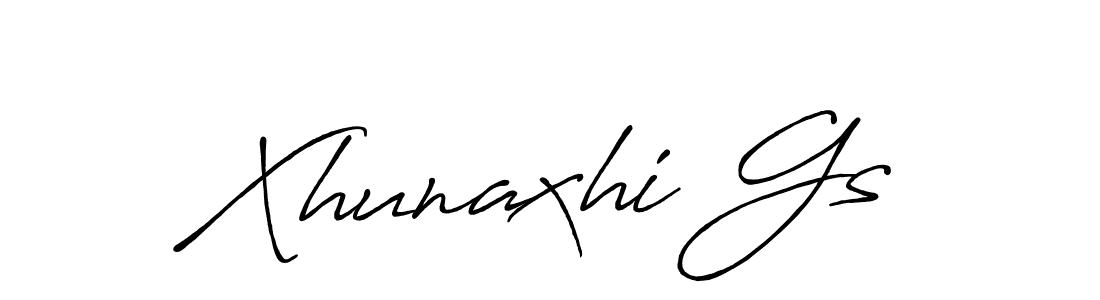 Make a beautiful signature design for name Xhunaxhi Gs. With this signature (Antro_Vectra_Bolder) style, you can create a handwritten signature for free. Xhunaxhi Gs signature style 7 images and pictures png