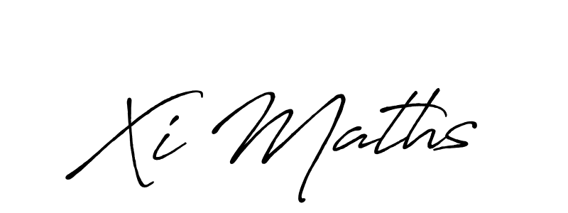 Xi Maths stylish signature style. Best Handwritten Sign (Antro_Vectra_Bolder) for my name. Handwritten Signature Collection Ideas for my name Xi Maths. Xi Maths signature style 7 images and pictures png