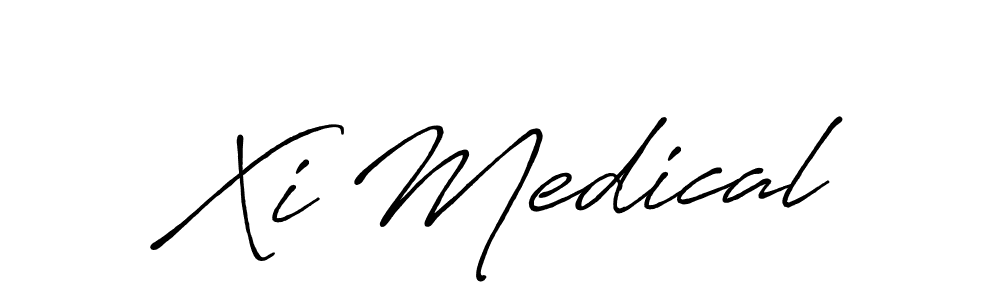 The best way (Antro_Vectra_Bolder) to make a short signature is to pick only two or three words in your name. The name Xi Medical include a total of six letters. For converting this name. Xi Medical signature style 7 images and pictures png