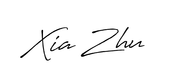 Make a beautiful signature design for name Xia Zhu. With this signature (Antro_Vectra_Bolder) style, you can create a handwritten signature for free. Xia Zhu signature style 7 images and pictures png