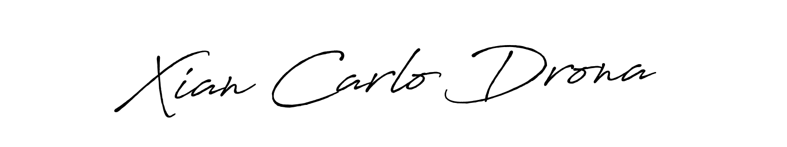 Design your own signature with our free online signature maker. With this signature software, you can create a handwritten (Antro_Vectra_Bolder) signature for name Xian Carlo Drona. Xian Carlo Drona signature style 7 images and pictures png