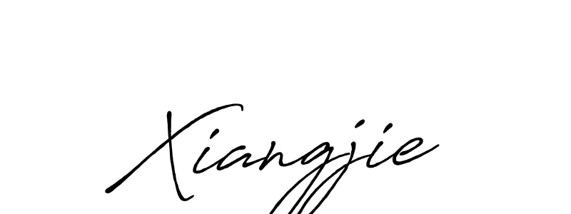 You should practise on your own different ways (Antro_Vectra_Bolder) to write your name (Xiangjie) in signature. don't let someone else do it for you. Xiangjie signature style 7 images and pictures png