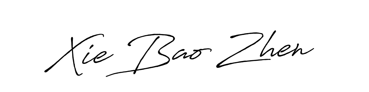 Xie Bao Zhen stylish signature style. Best Handwritten Sign (Antro_Vectra_Bolder) for my name. Handwritten Signature Collection Ideas for my name Xie Bao Zhen. Xie Bao Zhen signature style 7 images and pictures png