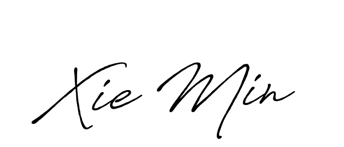 Make a beautiful signature design for name Xie Min. With this signature (Antro_Vectra_Bolder) style, you can create a handwritten signature for free. Xie Min signature style 7 images and pictures png