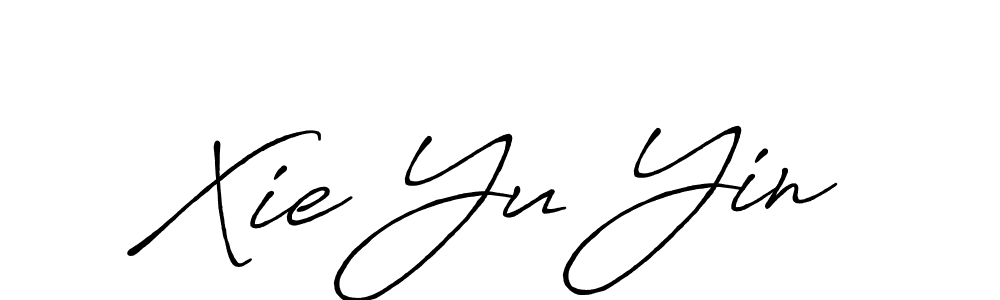 Make a beautiful signature design for name Xie Yu Yin. With this signature (Antro_Vectra_Bolder) style, you can create a handwritten signature for free. Xie Yu Yin signature style 7 images and pictures png