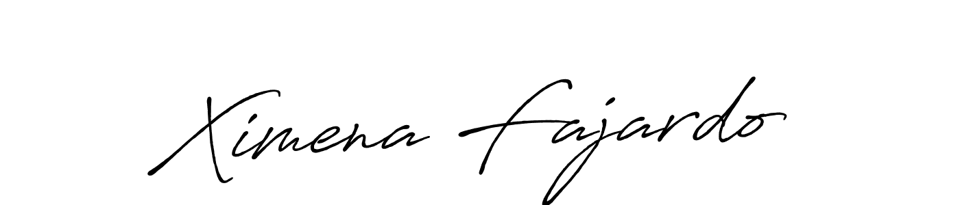 Create a beautiful signature design for name Ximena Fajardo. With this signature (Antro_Vectra_Bolder) fonts, you can make a handwritten signature for free. Ximena Fajardo signature style 7 images and pictures png