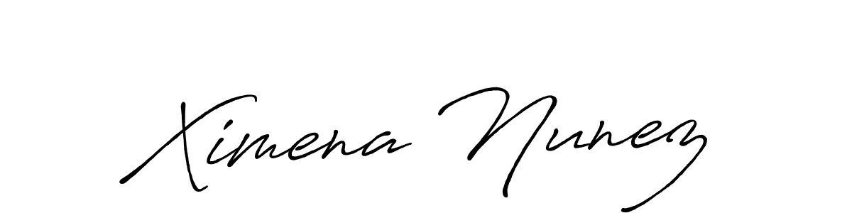 How to make Ximena Nunez signature? Antro_Vectra_Bolder is a professional autograph style. Create handwritten signature for Ximena Nunez name. Ximena Nunez signature style 7 images and pictures png