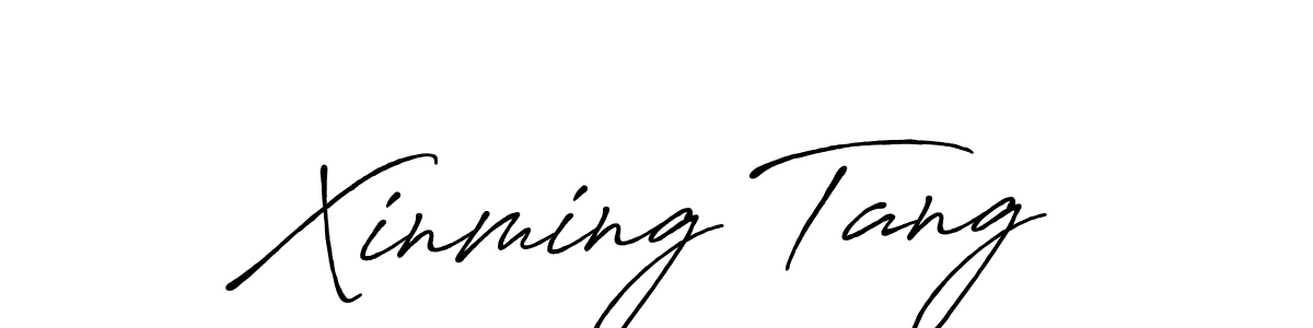 How to make Xinming Tang signature? Antro_Vectra_Bolder is a professional autograph style. Create handwritten signature for Xinming Tang name. Xinming Tang signature style 7 images and pictures png