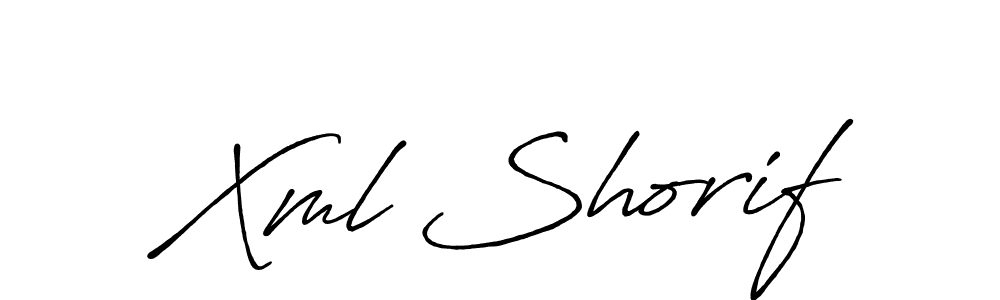 It looks lik you need a new signature style for name Xml Shorif. Design unique handwritten (Antro_Vectra_Bolder) signature with our free signature maker in just a few clicks. Xml Shorif signature style 7 images and pictures png