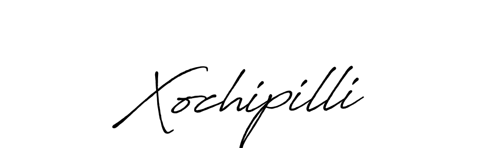 Make a beautiful signature design for name Xochipilli. With this signature (Antro_Vectra_Bolder) style, you can create a handwritten signature for free. Xochipilli signature style 7 images and pictures png