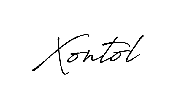 How to make Xontol signature? Antro_Vectra_Bolder is a professional autograph style. Create handwritten signature for Xontol name. Xontol signature style 7 images and pictures png