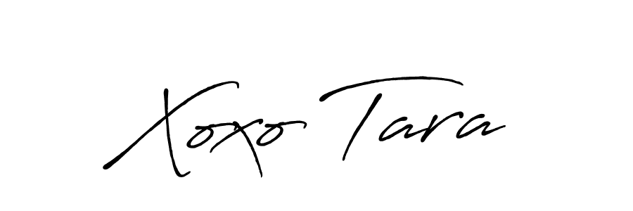 How to make Xoxo Tara name signature. Use Antro_Vectra_Bolder style for creating short signs online. This is the latest handwritten sign. Xoxo Tara signature style 7 images and pictures png