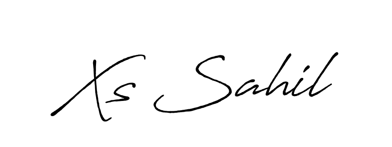 How to make Xs Sahil name signature. Use Antro_Vectra_Bolder style for creating short signs online. This is the latest handwritten sign. Xs Sahil signature style 7 images and pictures png