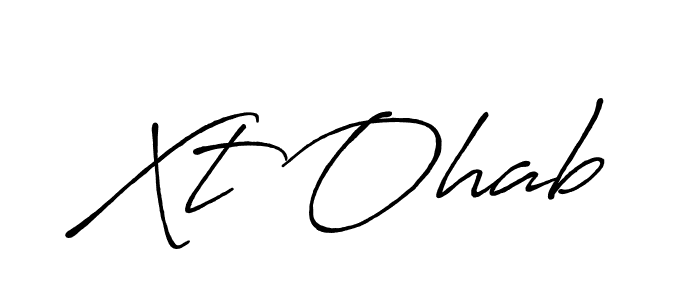 Use a signature maker to create a handwritten signature online. With this signature software, you can design (Antro_Vectra_Bolder) your own signature for name Xt Ohab. Xt Ohab signature style 7 images and pictures png