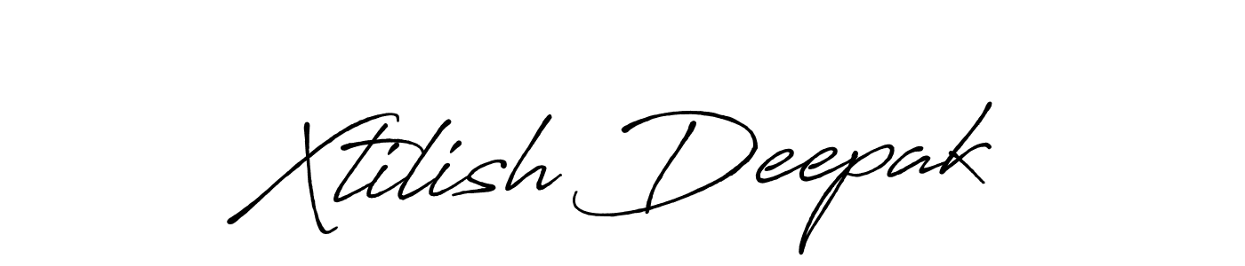 It looks lik you need a new signature style for name Xtilish Deepak. Design unique handwritten (Antro_Vectra_Bolder) signature with our free signature maker in just a few clicks. Xtilish Deepak signature style 7 images and pictures png