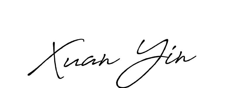 Make a beautiful signature design for name Xuan Yin. With this signature (Antro_Vectra_Bolder) style, you can create a handwritten signature for free. Xuan Yin signature style 7 images and pictures png