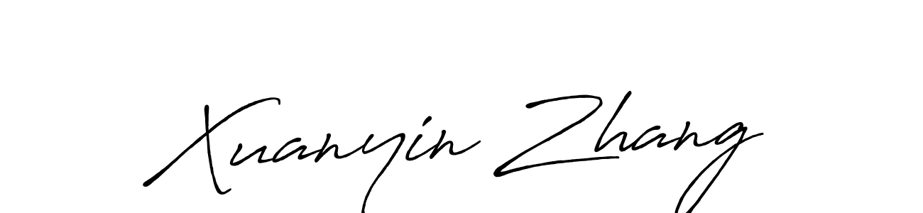 Create a beautiful signature design for name Xuanyin Zhang. With this signature (Antro_Vectra_Bolder) fonts, you can make a handwritten signature for free. Xuanyin Zhang signature style 7 images and pictures png