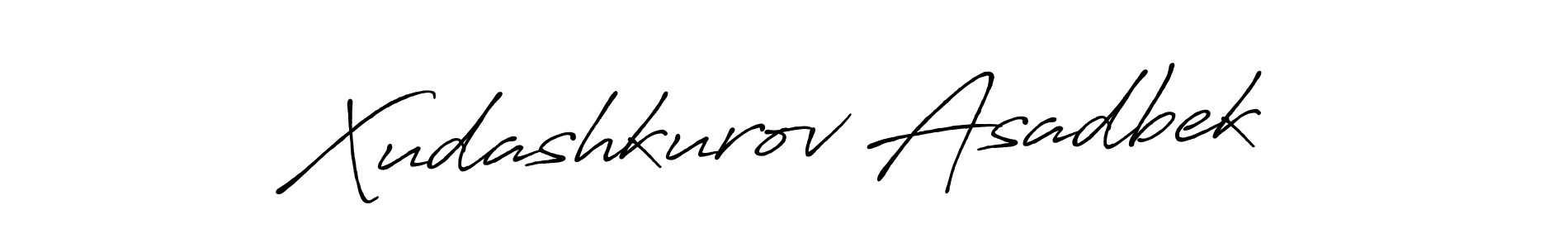 How to make Xudashkurov Asadbek name signature. Use Antro_Vectra_Bolder style for creating short signs online. This is the latest handwritten sign. Xudashkurov Asadbek signature style 7 images and pictures png