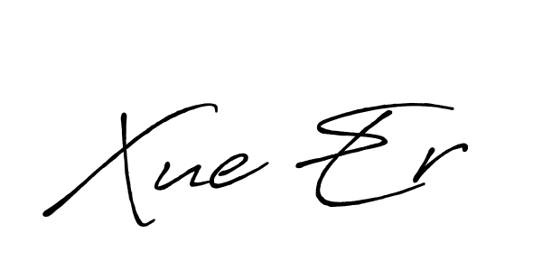 Similarly Antro_Vectra_Bolder is the best handwritten signature design. Signature creator online .You can use it as an online autograph creator for name Xue Er. Xue Er signature style 7 images and pictures png