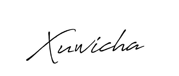 Xuwicha stylish signature style. Best Handwritten Sign (Antro_Vectra_Bolder) for my name. Handwritten Signature Collection Ideas for my name Xuwicha. Xuwicha signature style 7 images and pictures png