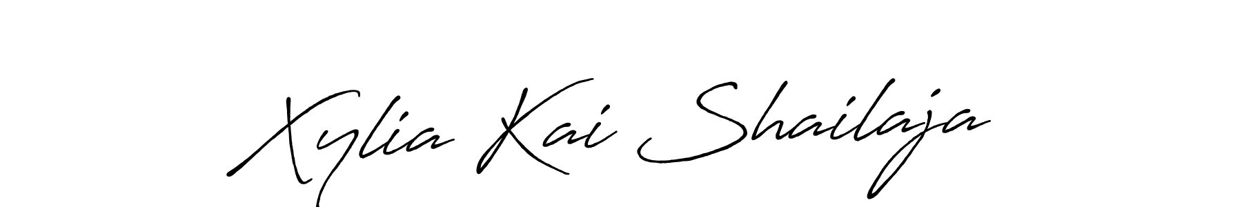 Create a beautiful signature design for name Xylia Kai Shailaja. With this signature (Antro_Vectra_Bolder) fonts, you can make a handwritten signature for free. Xylia Kai Shailaja signature style 7 images and pictures png