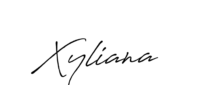 Make a beautiful signature design for name Xyliana. With this signature (Antro_Vectra_Bolder) style, you can create a handwritten signature for free. Xyliana signature style 7 images and pictures png