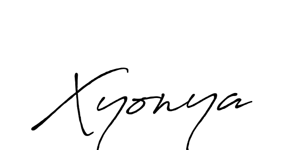 Xyonya stylish signature style. Best Handwritten Sign (Antro_Vectra_Bolder) for my name. Handwritten Signature Collection Ideas for my name Xyonya. Xyonya signature style 7 images and pictures png