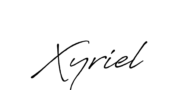 Make a beautiful signature design for name Xyriel. With this signature (Antro_Vectra_Bolder) style, you can create a handwritten signature for free. Xyriel signature style 7 images and pictures png