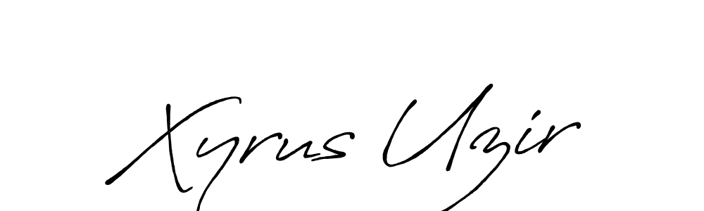Also You can easily find your signature by using the search form. We will create Xyrus Uzir name handwritten signature images for you free of cost using Antro_Vectra_Bolder sign style. Xyrus Uzir signature style 7 images and pictures png