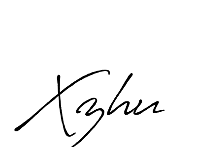 Xzhu stylish signature style. Best Handwritten Sign (Antro_Vectra_Bolder) for my name. Handwritten Signature Collection Ideas for my name Xzhu. Xzhu signature style 7 images and pictures png