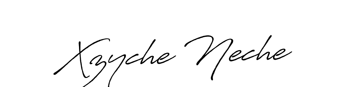 This is the best signature style for the Xzyche Neche name. Also you like these signature font (Antro_Vectra_Bolder). Mix name signature. Xzyche Neche signature style 7 images and pictures png