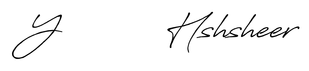 Elevate your brand with a stunning Y           Hshsheer eSignature. The Antro_Vectra_Bolder style provides a balanced, flowing aesthetic for everyday signing. Y           Hshsheer signature style 7 images and pictures png