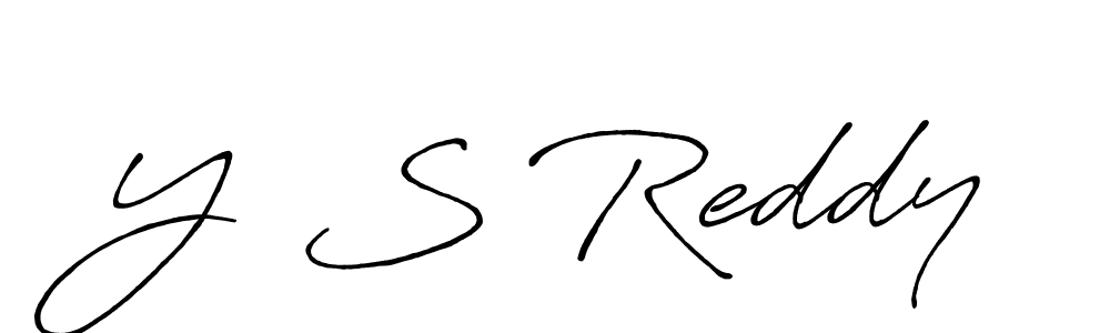 Create a beautiful signature design for name Y  S Reddy. With this signature (Antro_Vectra_Bolder) fonts, you can make a handwritten signature for free. Y  S Reddy signature style 7 images and pictures png