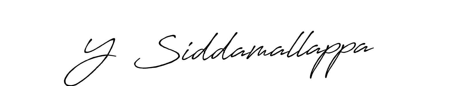 Make a short Y  Siddamallappa signature style. Manage your documents anywhere anytime using Antro_Vectra_Bolder. Create and add eSignatures, submit forms, share and send files easily. Y  Siddamallappa signature style 7 images and pictures png