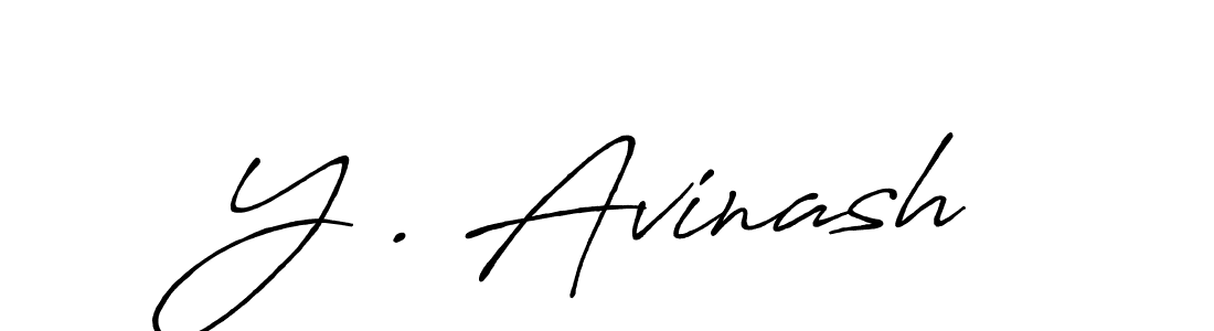 Design your own signature with our free online signature maker. With this signature software, you can create a handwritten (Antro_Vectra_Bolder) signature for name Y . Avinash. Y . Avinash signature style 7 images and pictures png