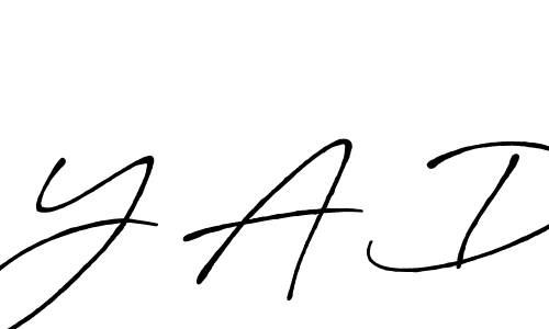 Make a beautiful signature design for name Y A D. With this signature (Antro_Vectra_Bolder) style, you can create a handwritten signature for free. Y A D signature style 7 images and pictures png