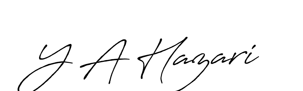 The best way (Antro_Vectra_Bolder) to make a short signature is to pick only two or three words in your name. The name Y A Hazari include a total of six letters. For converting this name. Y A Hazari signature style 7 images and pictures png