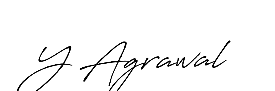 Design your own signature with our free online signature maker. With this signature software, you can create a handwritten (Antro_Vectra_Bolder) signature for name Y Agrawal. Y Agrawal signature style 7 images and pictures png