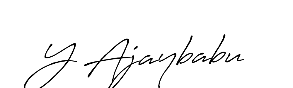 Use a signature maker to create a handwritten signature online. With this signature software, you can design (Antro_Vectra_Bolder) your own signature for name Y Ajaybabu. Y Ajaybabu signature style 7 images and pictures png