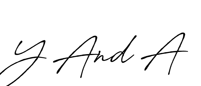 How to make Y And A name signature. Use Antro_Vectra_Bolder style for creating short signs online. This is the latest handwritten sign. Y And A signature style 7 images and pictures png