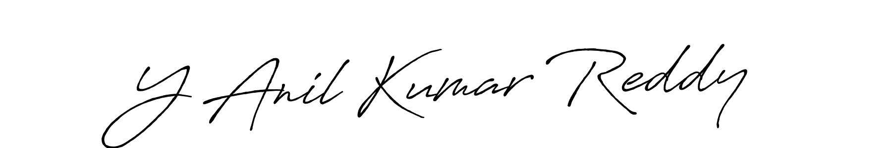 Use a signature maker to create a handwritten signature online. With this signature software, you can design (Antro_Vectra_Bolder) your own signature for name Y Anil Kumar Reddy. Y Anil Kumar Reddy signature style 7 images and pictures png